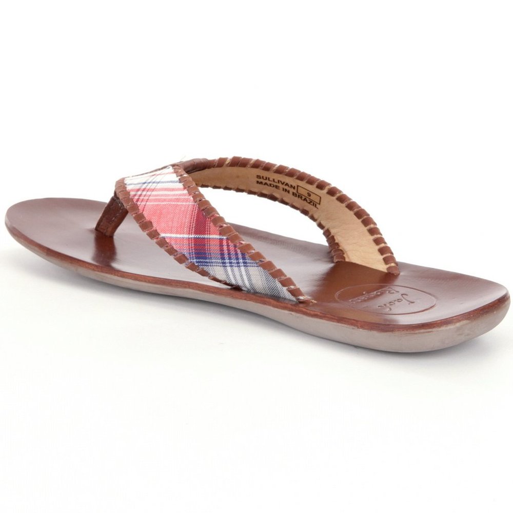 Jack Rogers Sullivan Plaid Thong Sandal  9 NWOB